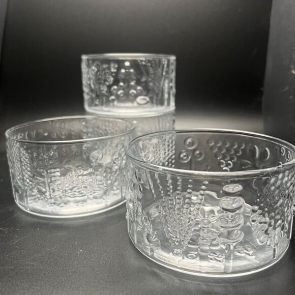 Set of 4 Vintage MCM Oiva Toikka Flora for Littala/Nuutajarvi Nature Inspired Mo - Picture 1 of 7